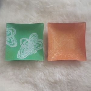 2 Mini Hand Painted Dishes